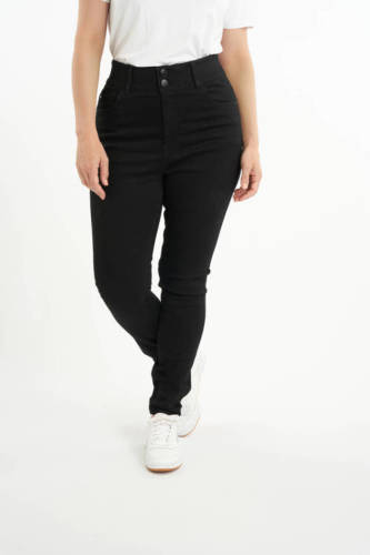 MS Mode high waist slim fit jeans zwart