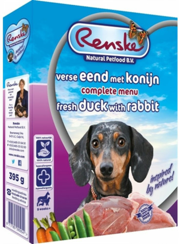Renske Vers Vlees Hondenvoer Eend - Konijn 395 gr