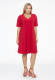 Yoek A-lijn jurk van travelstof DOLCE rood
