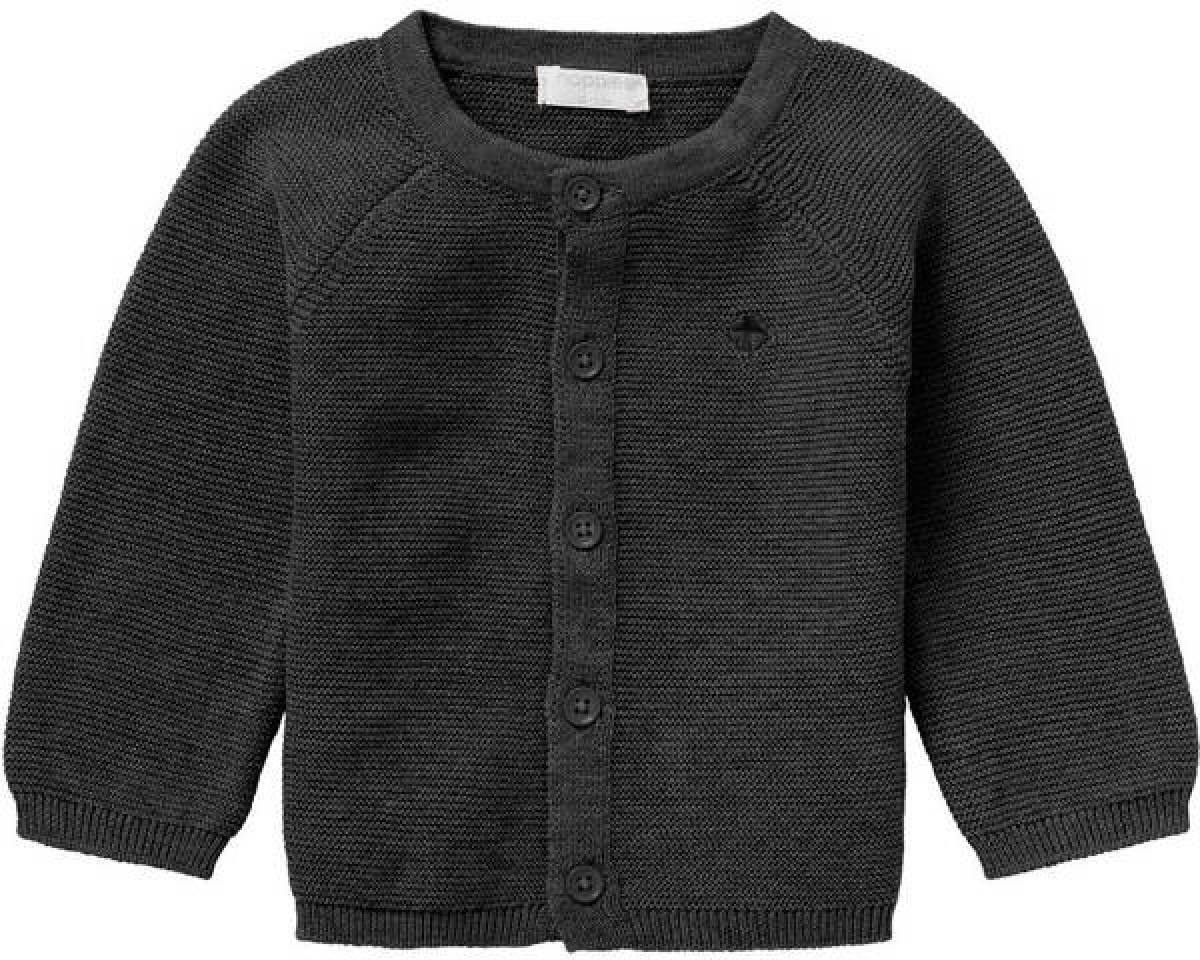 Noppies newborn baby vest Naga van biologisch katoen antraciet