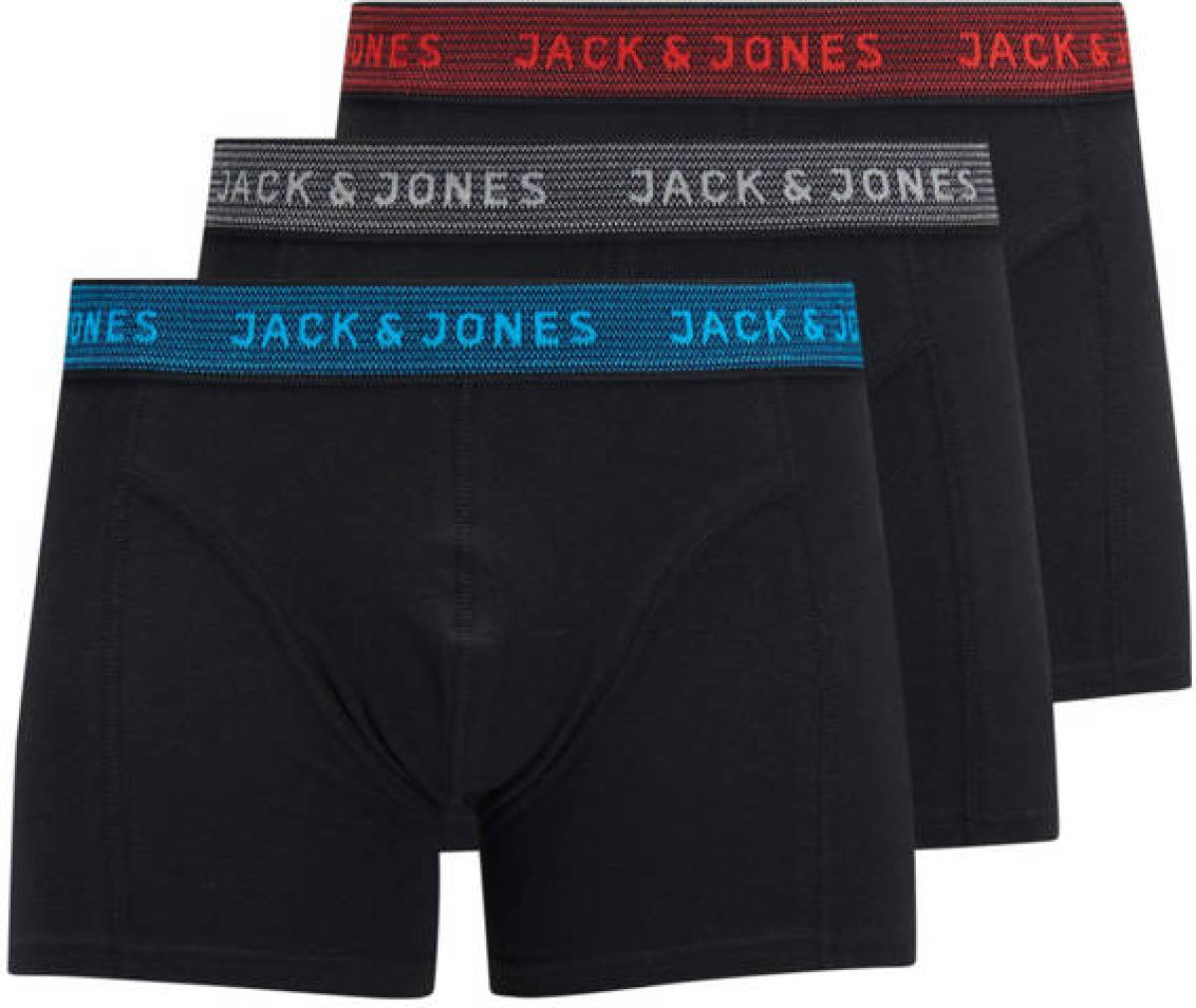 Jack & Jones JUNIOR boxershort - set van 3 zwart/multi