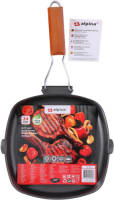 Alpina Grillpan Inklapbaar Zwart 24 Cm