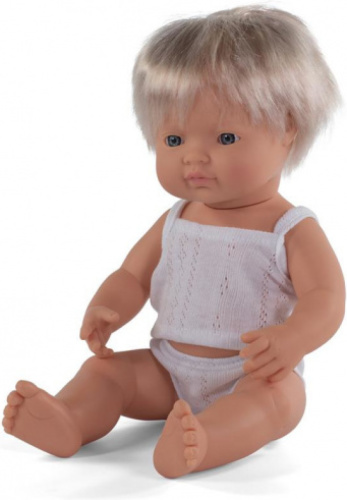 Miniland babypop jongetje met vanillegeur 38 cm blond