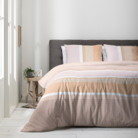Luna Bedding Sand Stripes 1-persoons (140 x 220 cm + 1 kussensloop) Dekbedovertrek