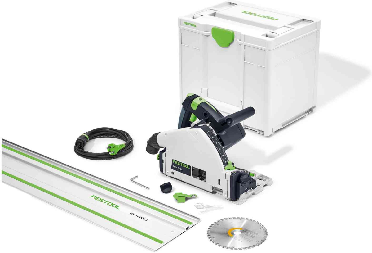 Festool TS 55 FEBQ-Plus-FS | Invalcirkelzaagmachine | met geleiderail | in koffer