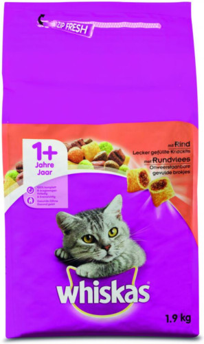 Whiskas Droog Adult Rund 1,9 kg