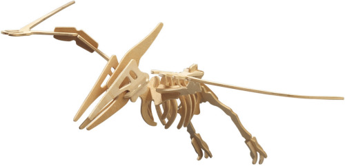 Merkloos Houten 3D puzzel pteranodon dinosaurus 23 cm