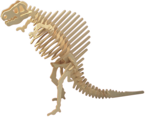 Merkloos Houten 3D puzzel spinosaurus dinosaurus 23 cm
