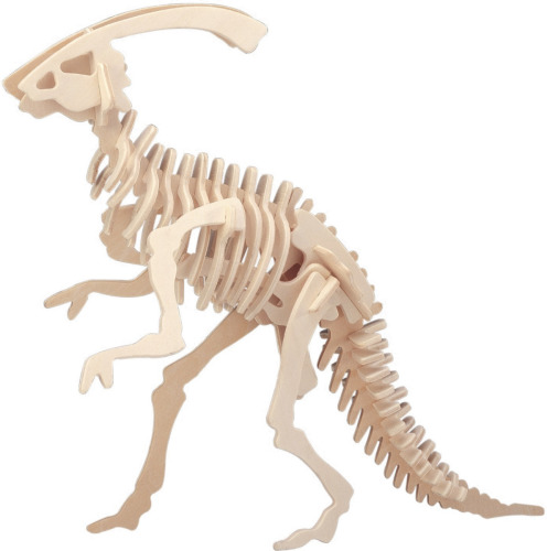 Merkloos Houten 3D puzzel parasaurolophus dinosaurus 38 cm