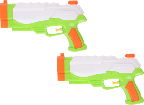 Merkloos 2x Waterpistool/waterpistolen groen 24,5 cm