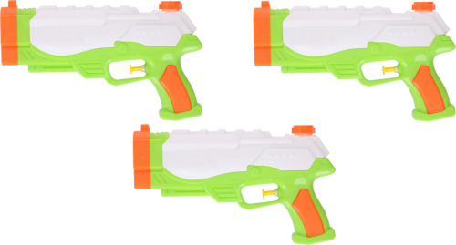 Merkloos 3x Waterpistool/waterpistolen groen 24,5 cm