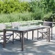 VidaXL Tuintafel 190x90x75 cm gehard glas en poly rattan bruin