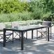 VidaXL Tuintafel 190x90x75 cm gehard glas en poly rattan black