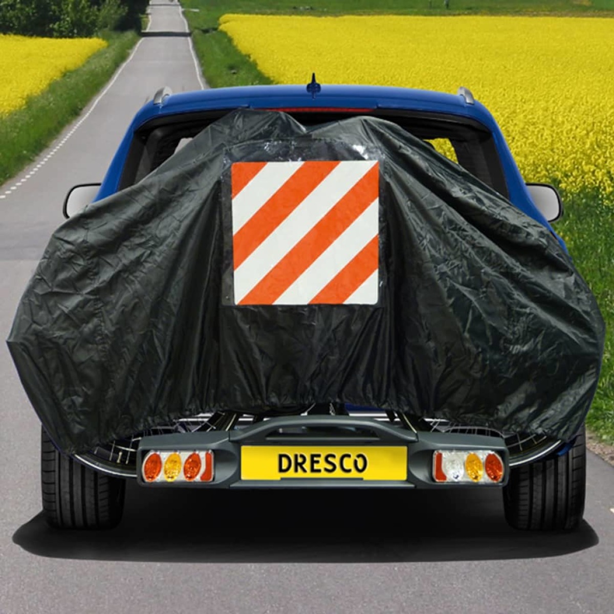 Dresco fietshoes voor 2 fietsen polyester zwart