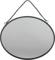 Orange85 Spiegel - Metaal - Zwart - Met Ketting - 20 Cm