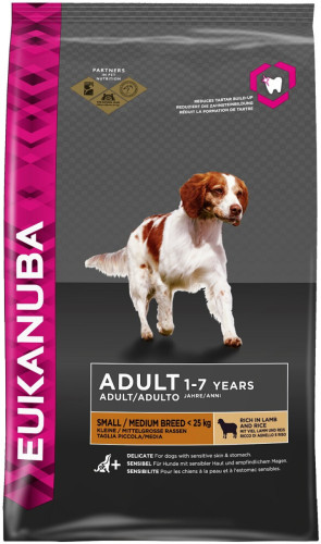 Eukanuba Dog Adult Small - Medium Lam - Rijst 2,5 kg