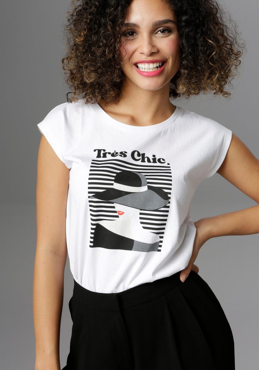 Aniston SELECTED T-shirt met frontprint