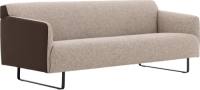 Goossens Excellent Bank Montreal bruin, leer, 3-zits, modern design