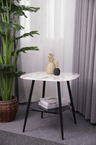 My Home Bijzettafeltje Alannah Tafelblad in marmerlook