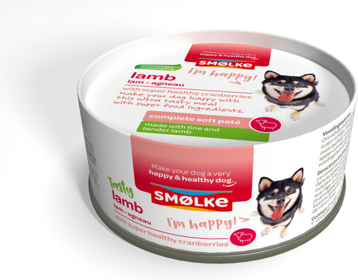 Smolke Soft Paté Hondenvoer Lam 125 gr
