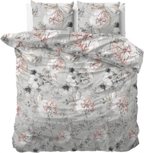 DreamHouse Bedding Soraya Dekbedovertrek - 2-persoons (200x200/220 Cm + 2 Slopen) - Katoen Satijn - Grey