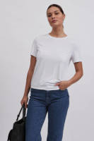 VILA basic T-shirt VIMODALA wit
