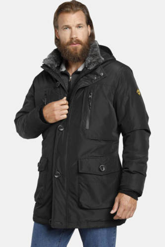 Jan Vanderstorm parka jas Plus Size BOTULFR zwart