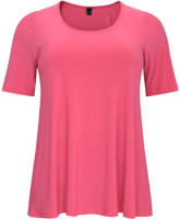Yoek basic T-shirt van travelstof DOLCE roze