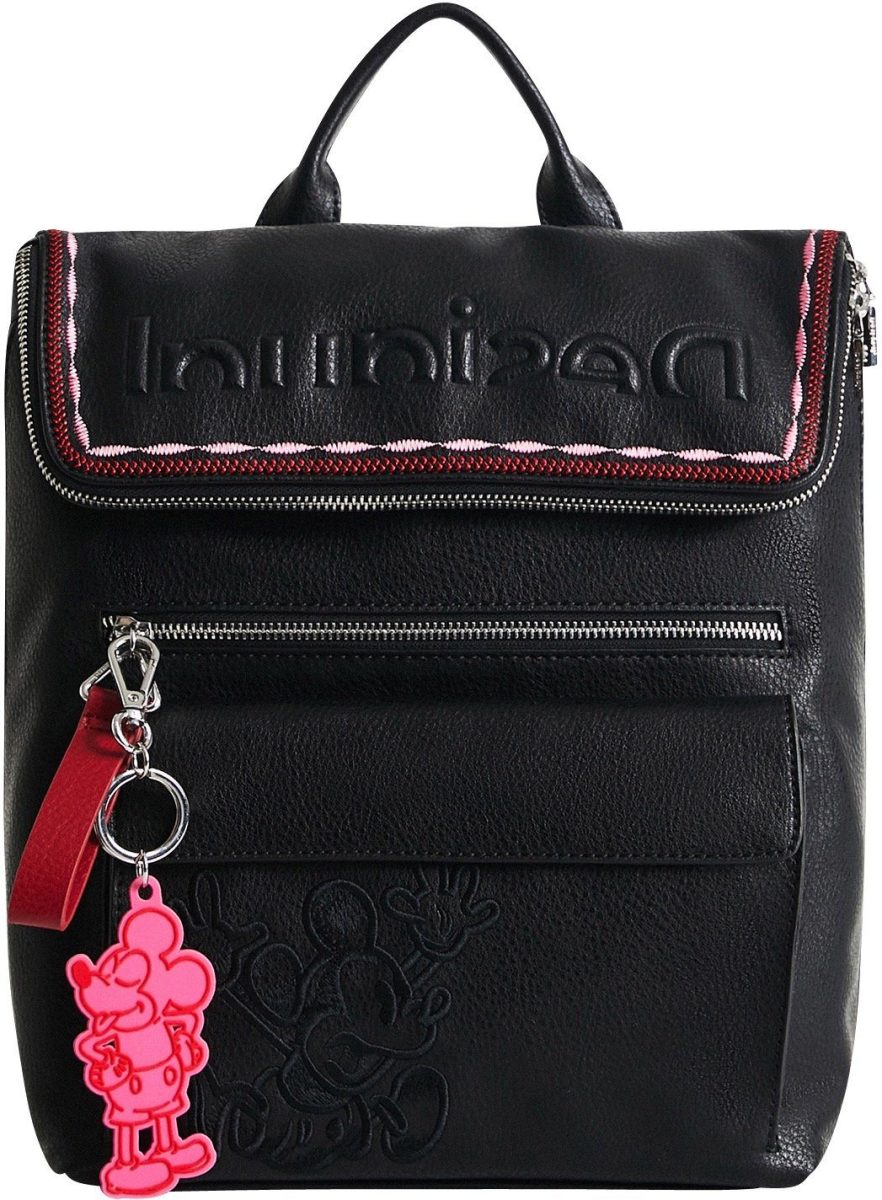 Desigual rugzak met Micky Mouse borduursels zwart