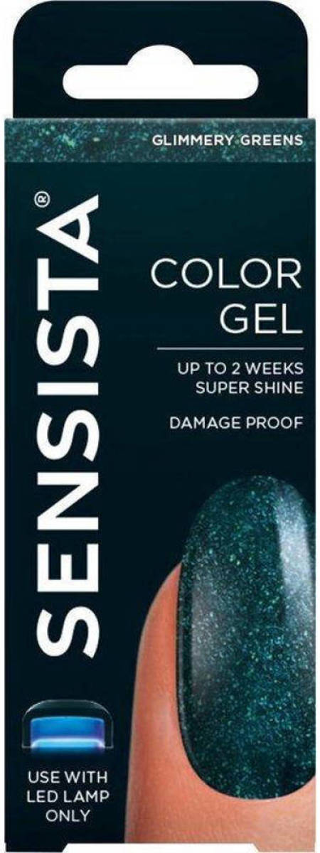 Sensista gelnagellak - Glimmery Greens