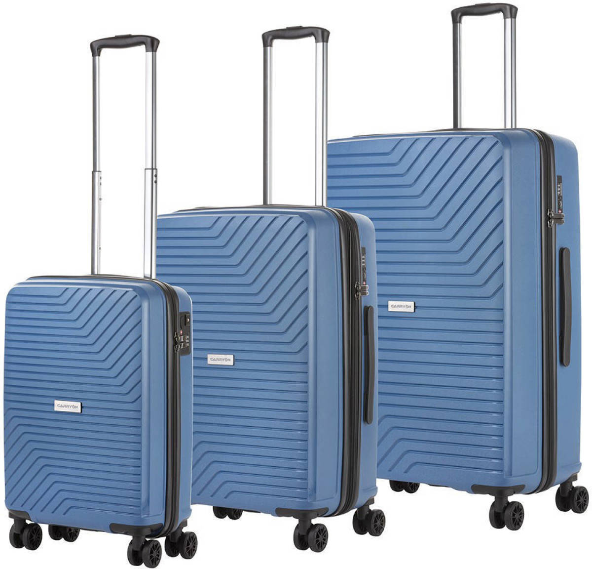 CarryOn trolleyset Transport - set van 3 blauw