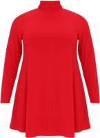 Yoek tuniek van travelstof DOLCE rood