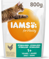 4x Iams Kat Adult Sterilised - Overweight Kip 800 gr
