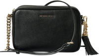 Michael Kors leren crossbody tas Ginny zwart