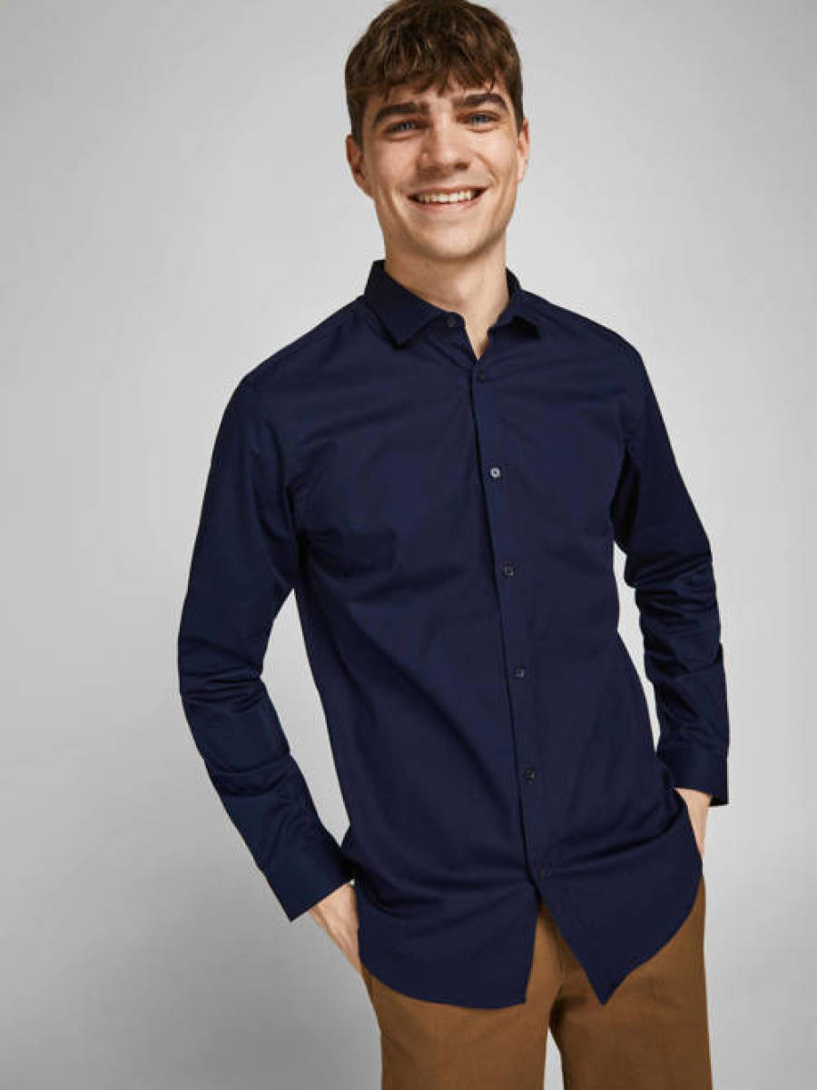 Jack & Jones PREMIUM slim fit overhemd JPRBLACARDIFF navy blazer
