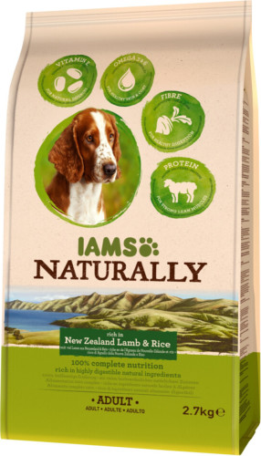 Iams Naturally Dog Adult New Sealand Lam&Rijst 2,7 kg