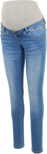 MAMALICIOUS low waist slim fit zwangerschapsjeans MLONO light denim