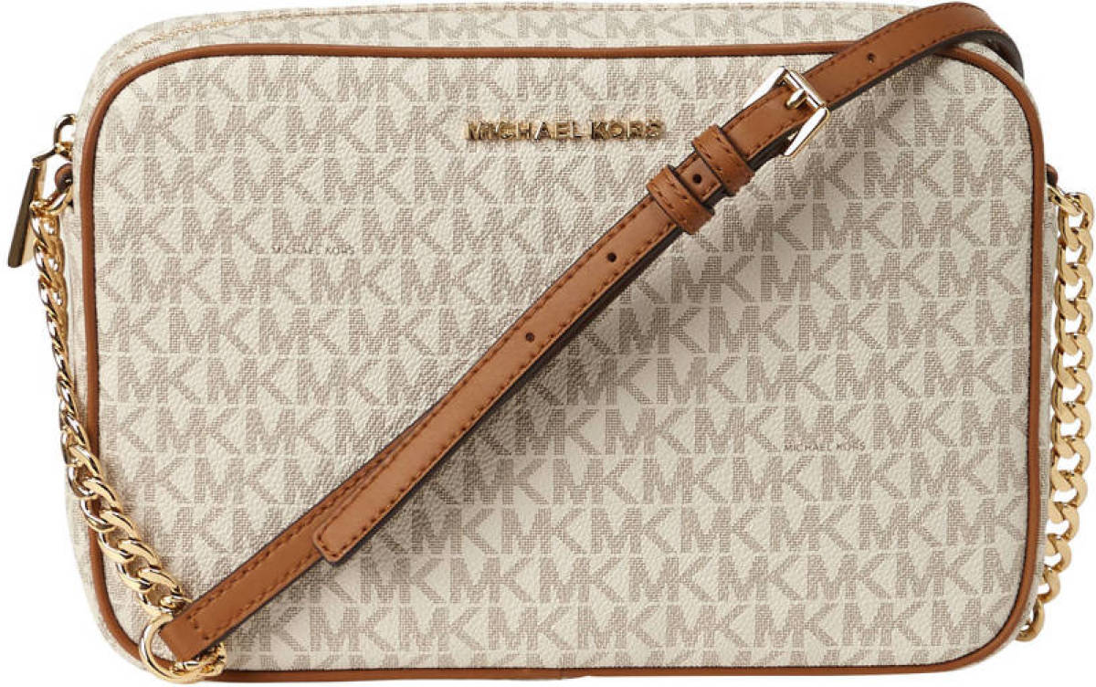 Michael Kors crossbody tas Jet Set met logoprint ecru