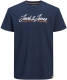 Jack & Jones JUNIOR T-shirt JORTONS met logo donkerblauw