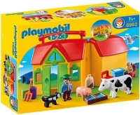 PLAYMOBIL 1, 2, 3: Meeneemboerderij met dieren (6962)