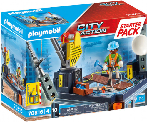 PLAYMOBIL City Action Starterpack Bouwplaats met lier (70816)