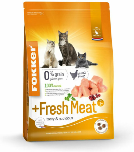 3x Fokker Cat Fresh Meat Kip 2,5 kg