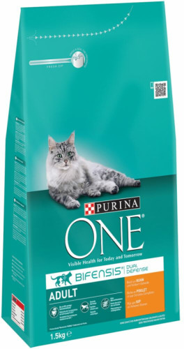 3x Purina One Adult Kip - Volkoren Granen 1,5 kg