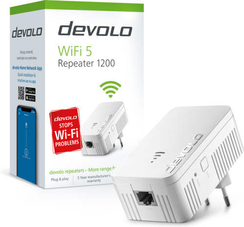 Devolo Repeater 1200 Wifi 5 WiFi repeater Wit