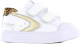 Shoesme leren sneakers met panterprint wit/goud
