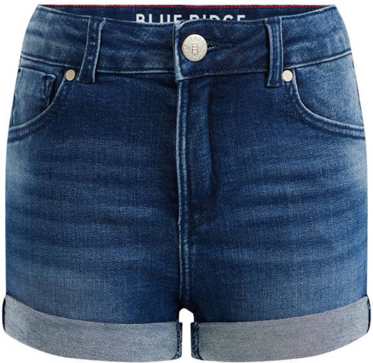 WE Fashion Blue Ridge skinny jeans short blue denim