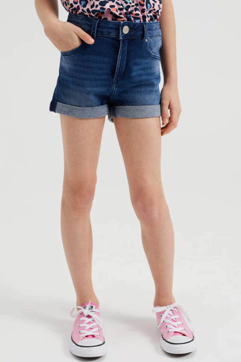 WE Fashion Blue Ridge skinny jeans short blue denim