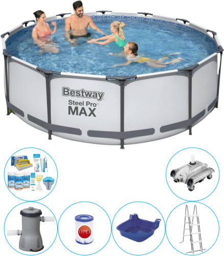 Bestway Steel Pro Max Rond 366x100 Cm - 7-delig - Zwembad Combinatie Set