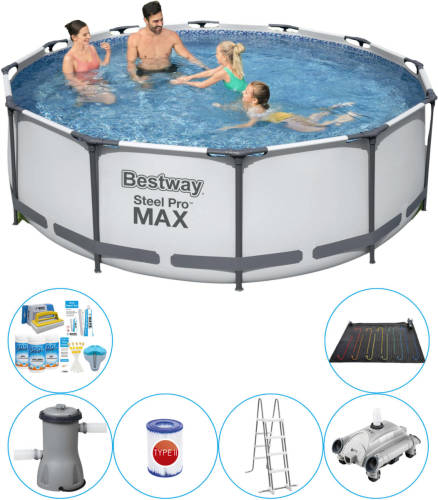 Bestway Steel Pro Max Rond 366x100 Cm - 7-delig - Zwembad Inclusief Accessoires