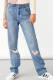 LMTD high waist loose fit jeans NLFBIZZA light denim